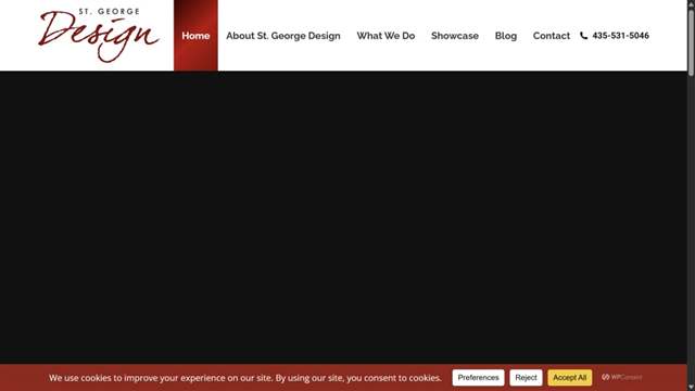 St. George Design homepage captured during the August 2026 editorial review.