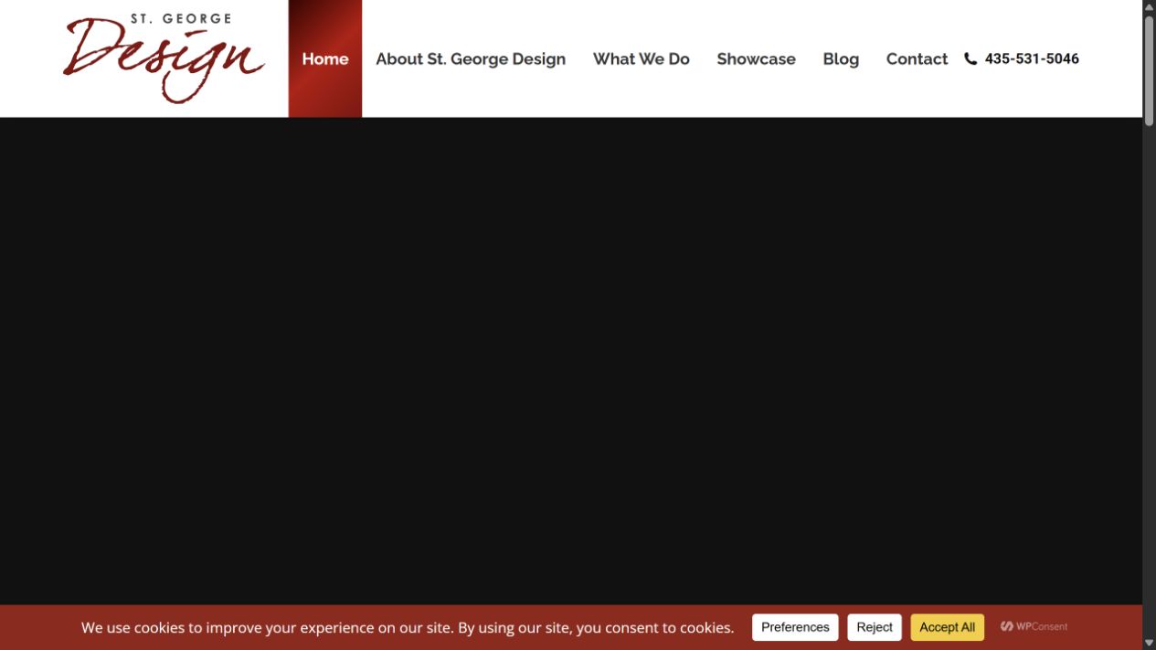 St. George Design homepage captured during the August 2026 editorial review.