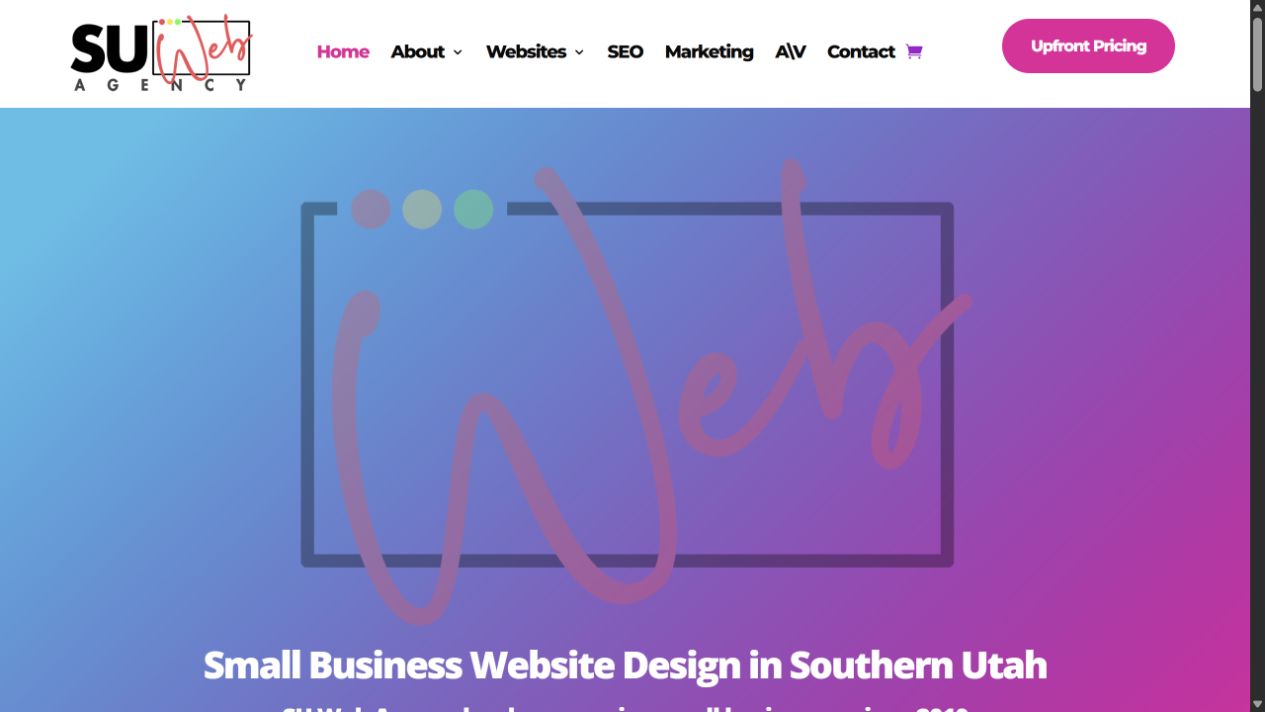 SU Web Agency homepage captured during the August 2026 editorial review.